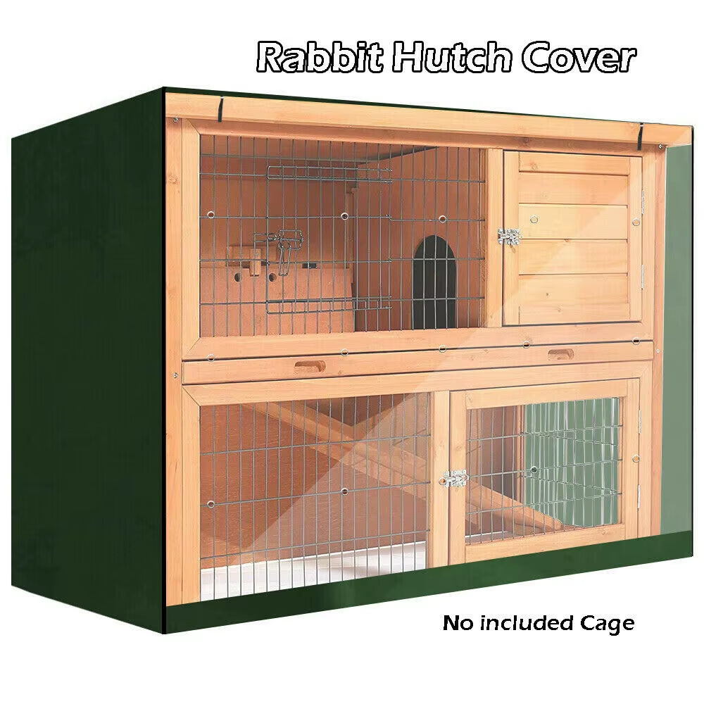 Waterproof 4FT Rabbit Hutch Cover Pet Bunny Cage Pet Bunny Cage Dustcover Outdoor Garden Patio Windproof Outdoor without Cage