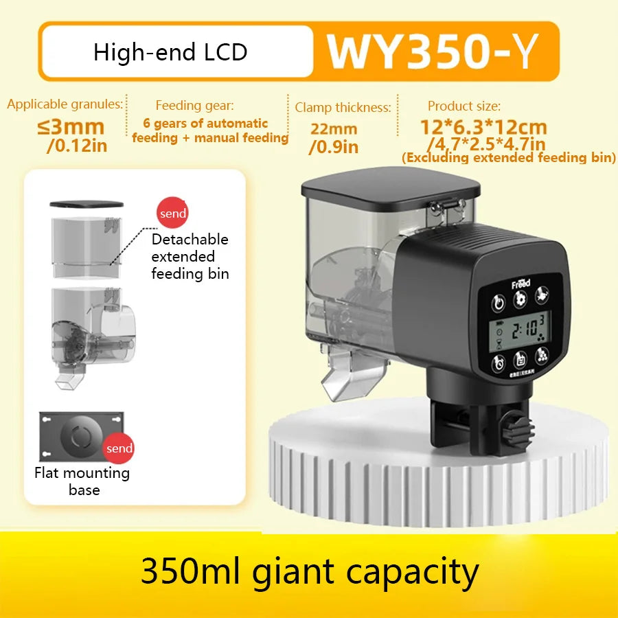 Aquarium Automatic Fish Feeder Fish Tank Feeder Intelligent Automatic Feeder Digital Timing Control Fish Aquarium Feeding