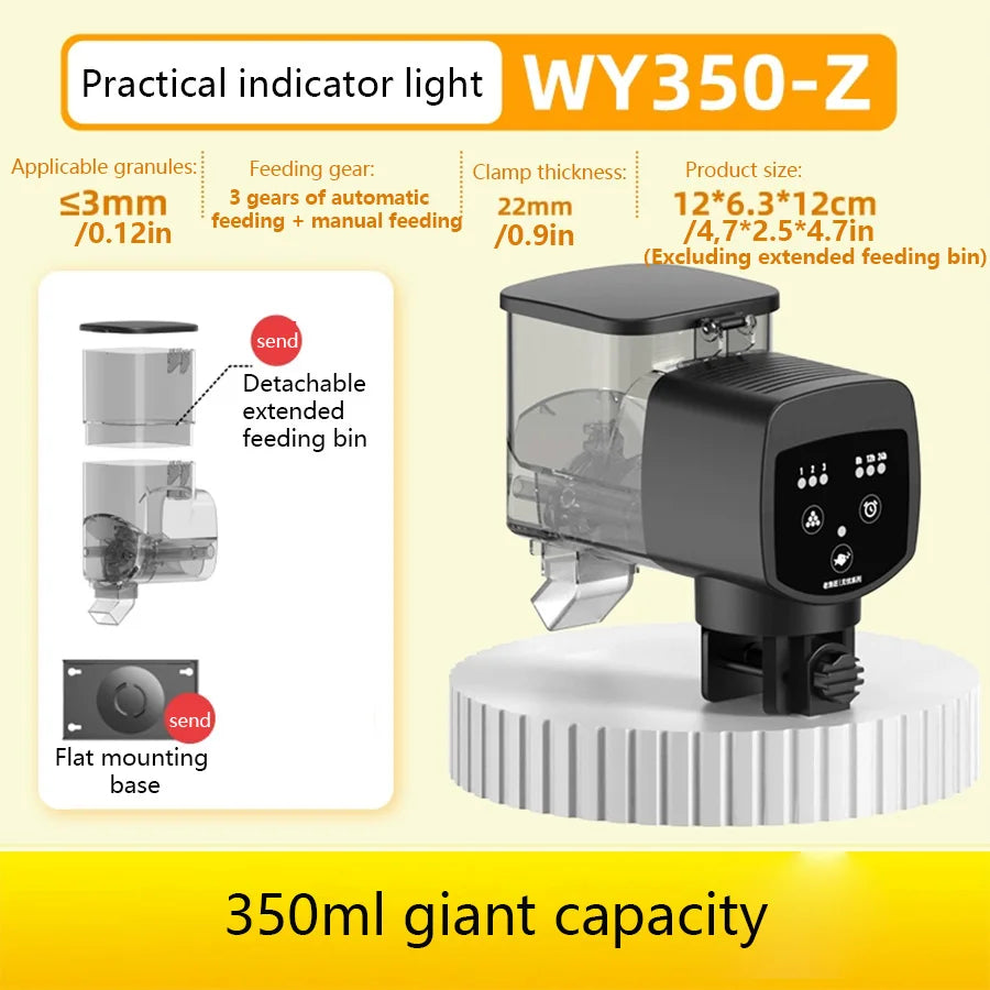 Aquarium Automatic Fish Feeder Fish Tank Feeder Intelligent Automatic Feeder Digital Timing Control Fish Aquarium Feeding