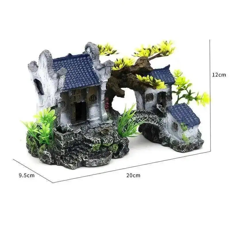 Large Fish Tank Decoration Resin Aquarium Decoration Rockery Landscape Accessories Fish Tank Aquarium Decoration Background
