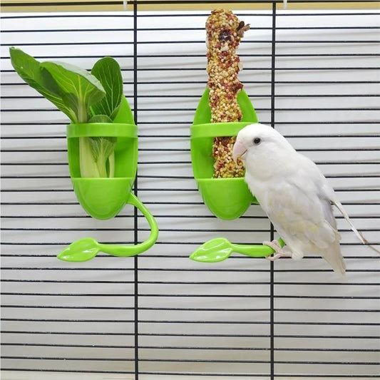 1Pcs Bird Cuttlebone Holder Bird Cage Feeding Holder Vegetable Fruits Cuttlebone Holder for Parrot Budgies Parakeet Cockatiel