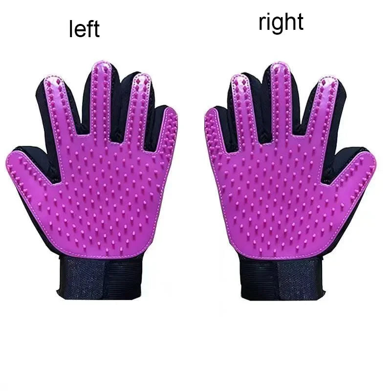 Pet Hair Glove Comb Pet Dog Cat Grooming Cleaning Glove Deshedding Hair Remover Massage Brush Animal Supplies Cat Accessoies