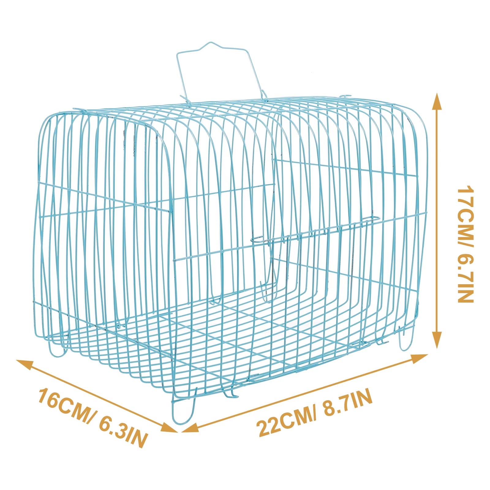 Handcage Bird Handheld Parrot Travel Carrier Wire Pet Steel Portable Cages for Birds Carrying