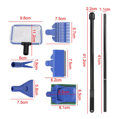 5 in 1 Aquarium Cleaning Tools Adjustable Aquarium Cleaner Aquarium Tank Clean Set