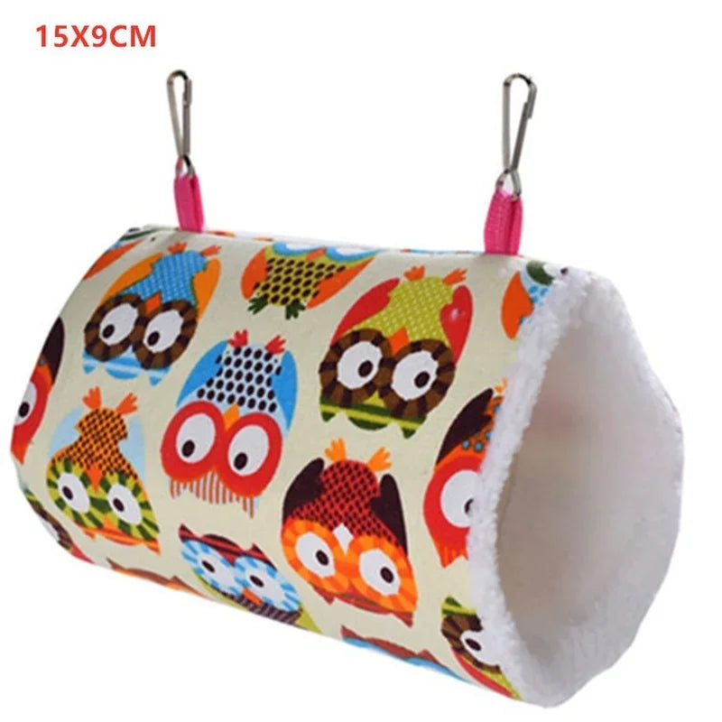 2023 New Hamster House Warm Soft Beds and Houses Rodent Cage Printed Hammock for Rats Cotton Guinea Pig Accessories Small Animal