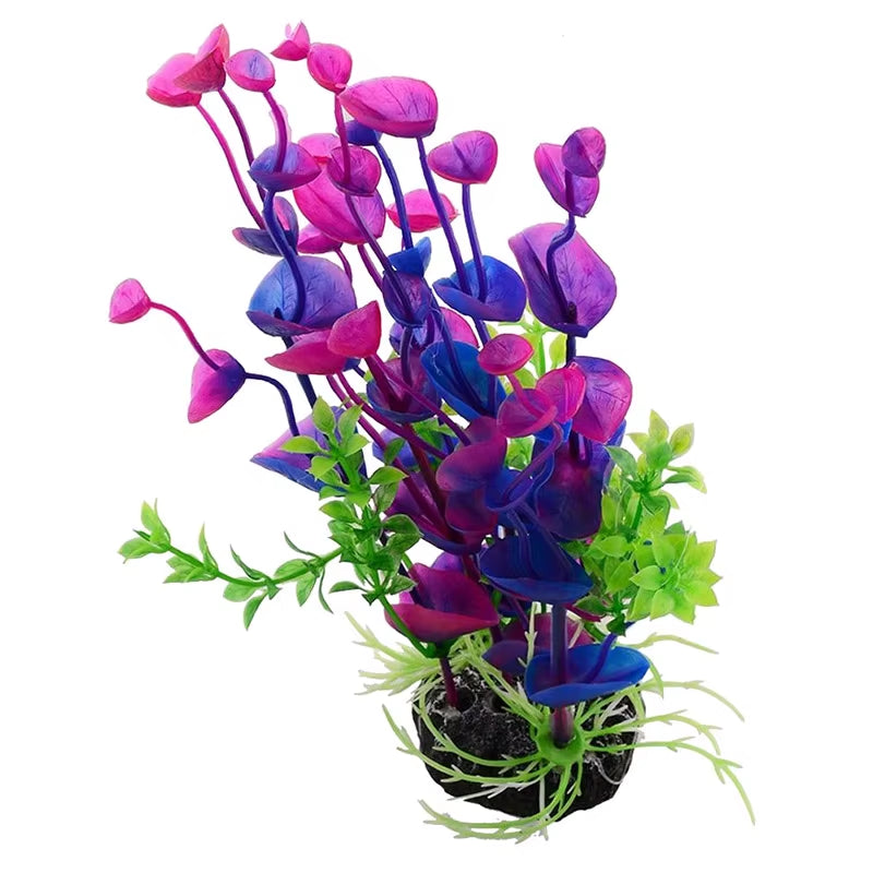 New Artificial Underwater Plants Aquarium Fish Tank Decoration Green Purple Water Grass Viewing Decorations