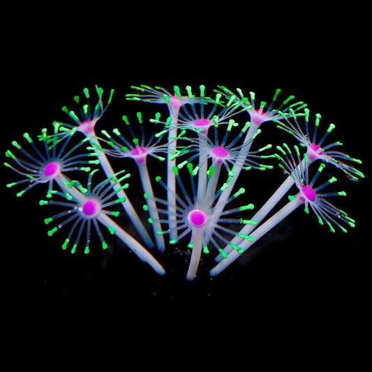 1Pc Silicone Glowing Artificial Fish Tank Aquarium Coral Plants Ornament Underwater Pets Decor Aquatic Pet Supplies Drop Ship
