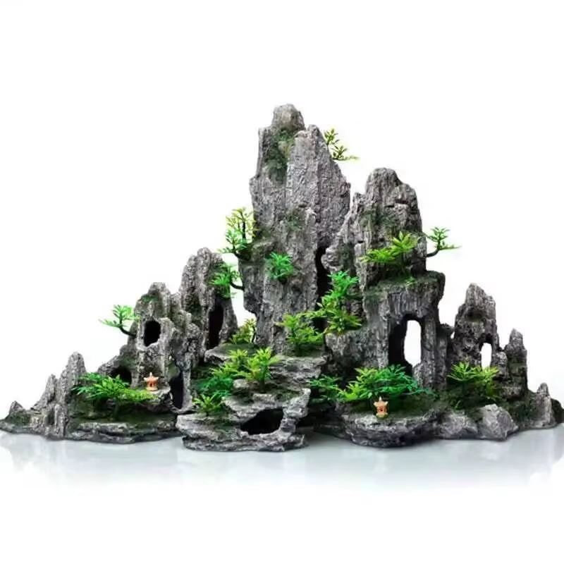 Large Fish Tank Decoration Resin Aquarium Decoration Rockery Landscape Accessories Fish Tank Aquarium Decoration Background