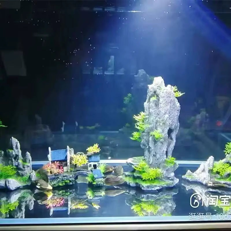 Large Fish Tank Decoration Resin Aquarium Decoration Rockery Landscape Accessories Fish Tank Aquarium Decoration Background