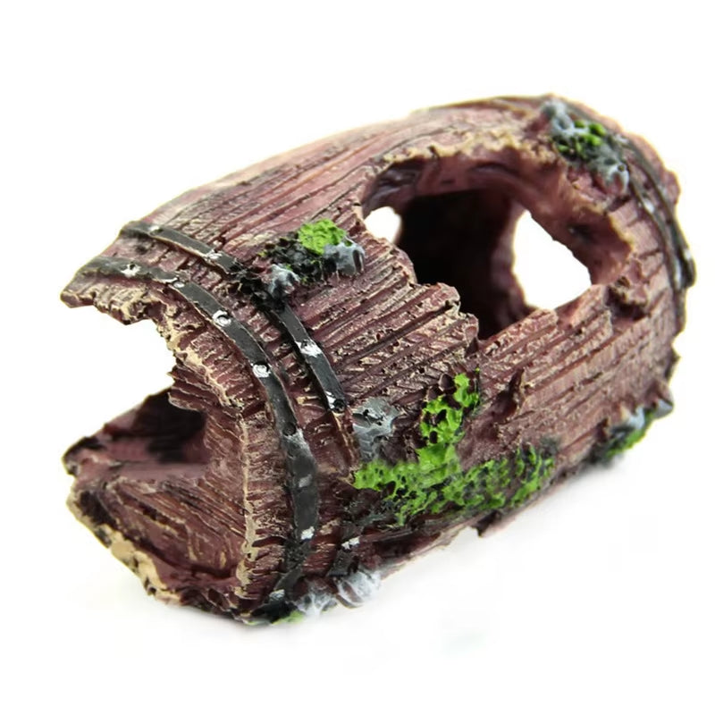 Aquarium Artificial Barrel Cave Resin Ornaments Decorations Landscaping Accessories for Fish Tank Aquarium Decoration Background