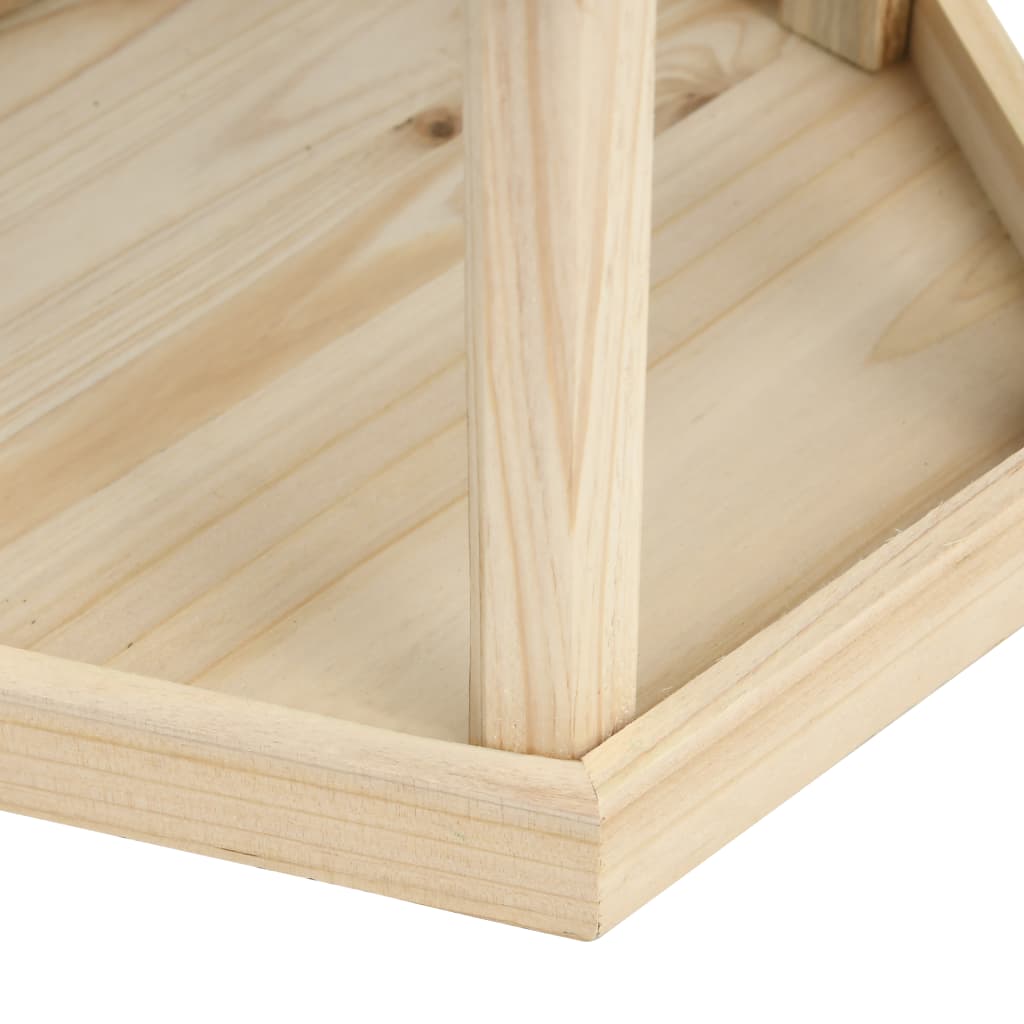 NNEVL Standing Bird Feeder Solid Firwood 33x106 cm-4