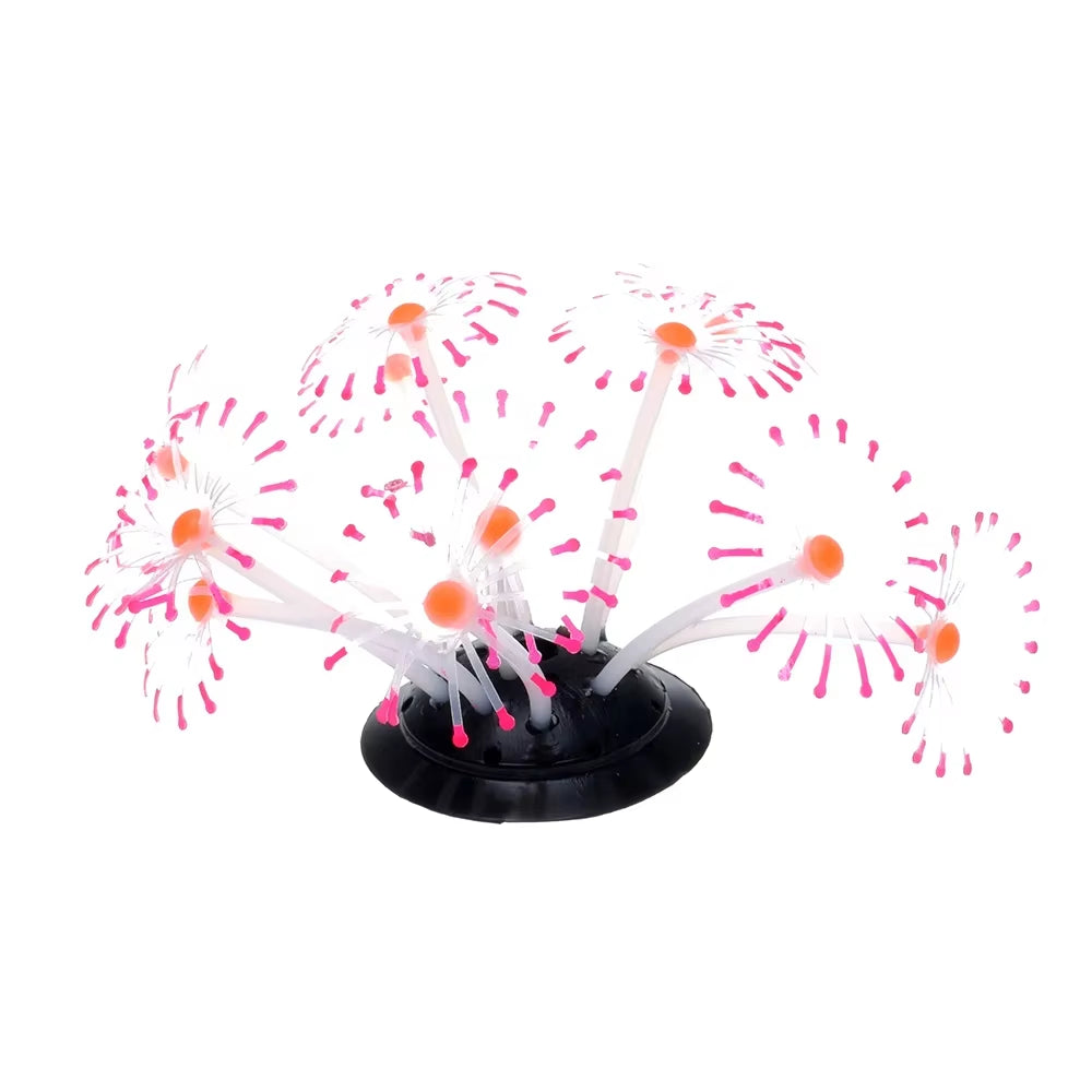 1Pc Silicone Glowing Artificial Fish Tank Aquarium Coral Plants Ornament Underwater Pets Decor Aquatic Pet Supplies Drop Ship