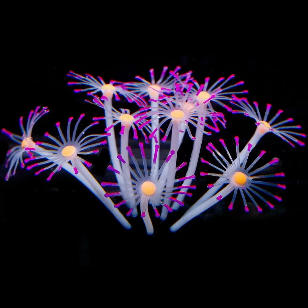 1Pc Silicone Glowing Artificial Fish Tank Aquarium Coral Plants Ornament Underwater Pets Decor Aquatic Pet Supplies Drop Ship
