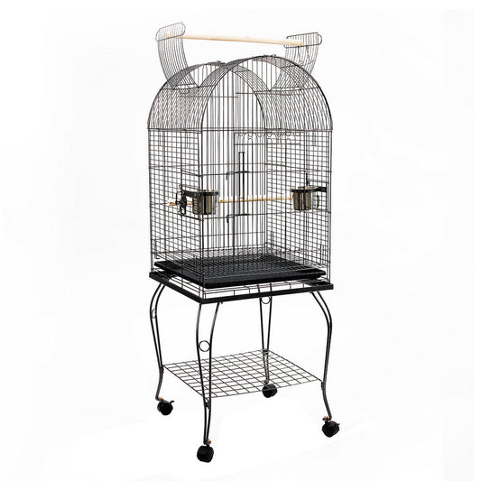 NNEDSZ Large Bird Cage with Perch - Black-0