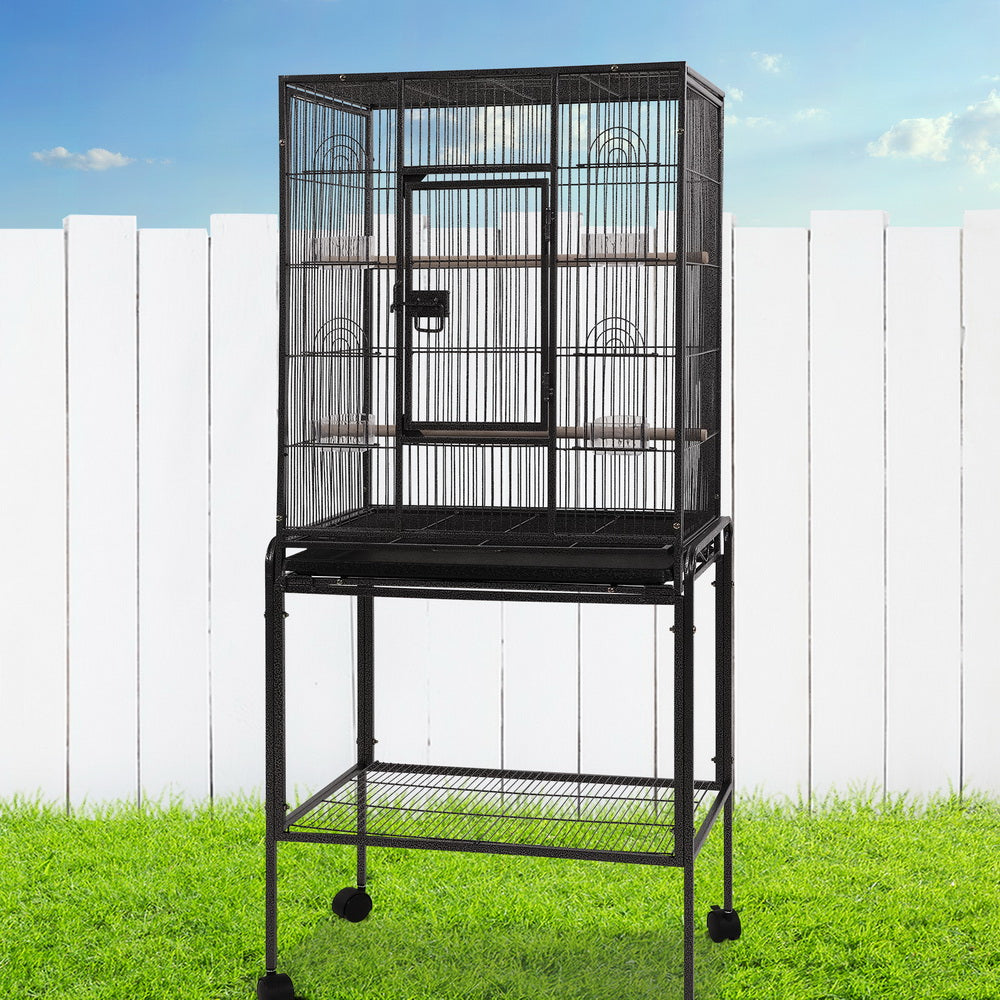 NNEDSZ Bird Cage Pet Cages Aviary 144CM Large Travel Stand Budgie Parrot Toys-3