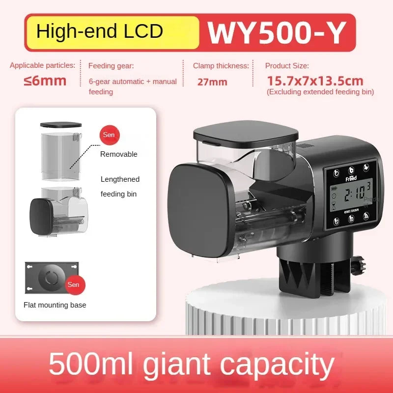 Aquarium Automatic Fish Feeder Fish Tank Feeder Intelligent Automatic Feeder Digital Timing Control Fish Aquarium Feeding