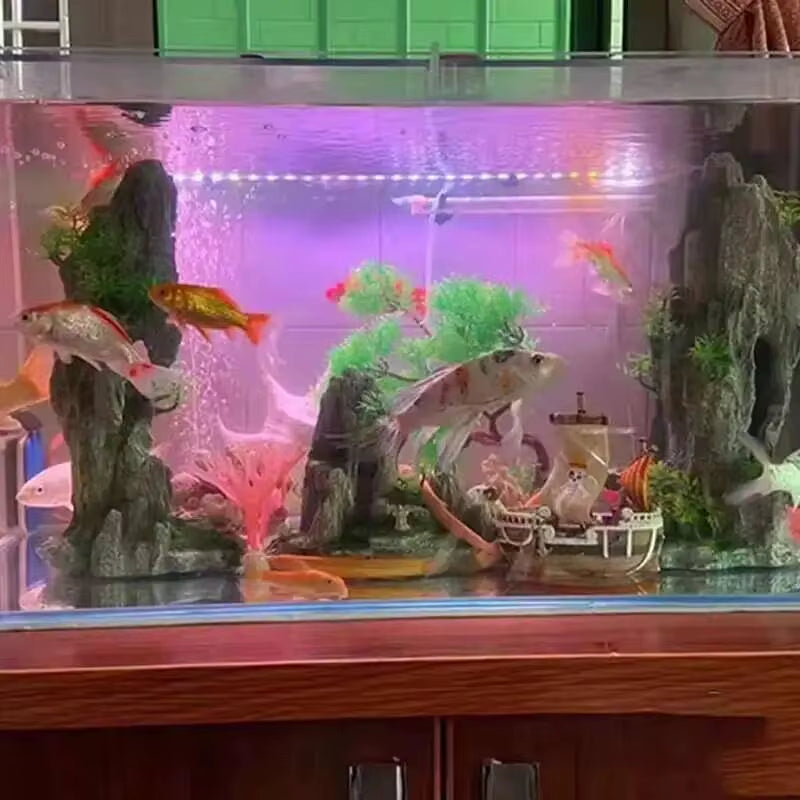 Large Fish Tank Decoration Resin Aquarium Decoration Rockery Landscape Accessories Fish Tank Aquarium Decoration Background