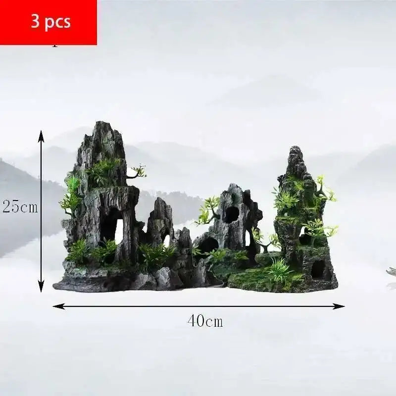 Large Fish Tank Decoration Resin Aquarium Decoration Rockery Landscape Accessories Fish Tank Aquarium Decoration Background