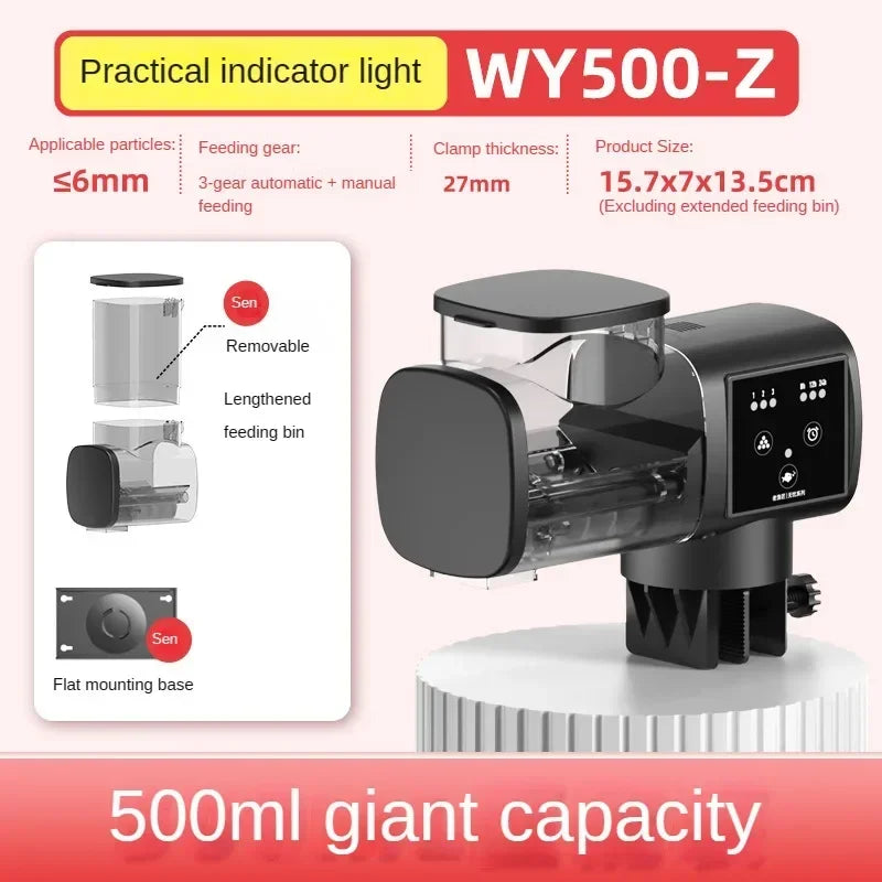 Aquarium Automatic Fish Feeder Fish Tank Feeder Intelligent Automatic Feeder Digital Timing Control Fish Aquarium Feeding