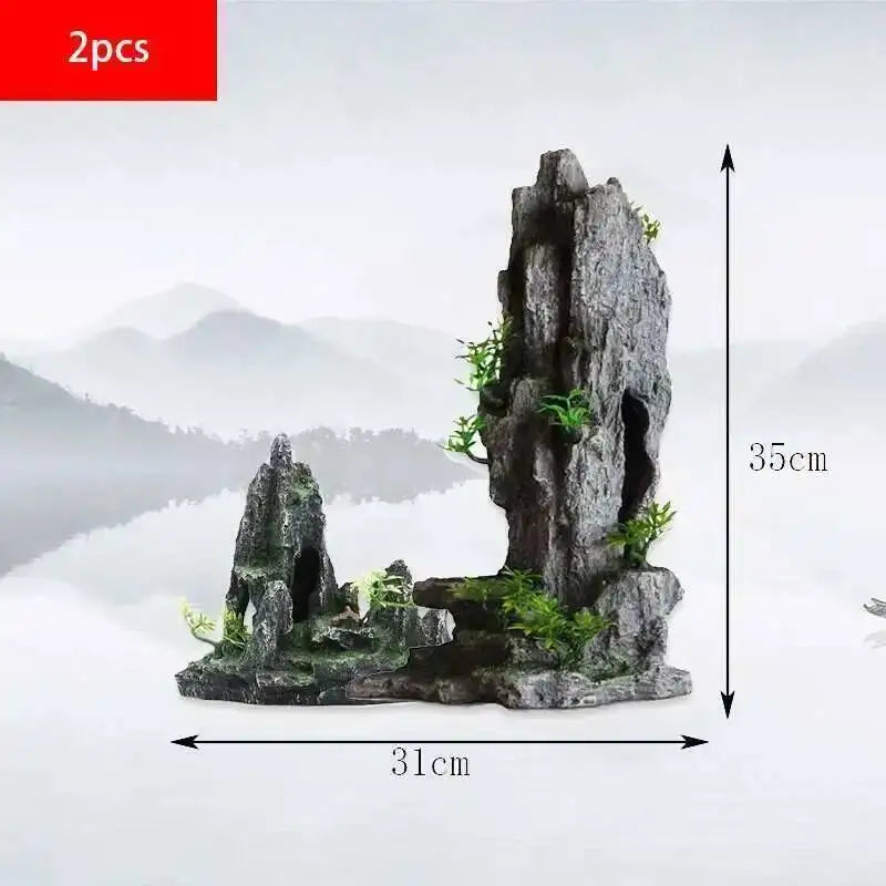 Large Fish Tank Decoration Resin Aquarium Decoration Rockery Landscape Accessories Fish Tank Aquarium Decoration Background