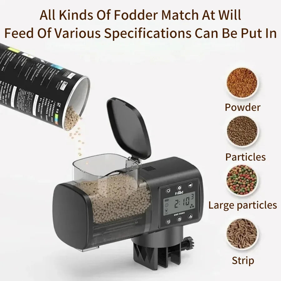 Aquarium Automatic Fish Feeder Fish Tank Feeder Intelligent Automatic Feeder Digital Timing Control Fish Aquarium Feeding