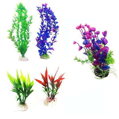 New Artificial Underwater Plants Aquarium Fish Tank Decoration Green Purple Water Grass Viewing Decorations