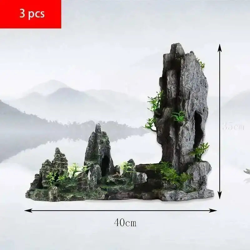 Large Fish Tank Decoration Resin Aquarium Decoration Rockery Landscape Accessories Fish Tank Aquarium Decoration Background