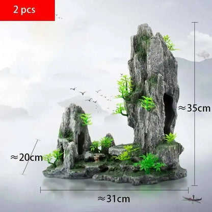 Large Fish Tank Decoration Resin Aquarium Decoration Rockery Landscape Accessories Fish Tank Aquarium Decoration Background
