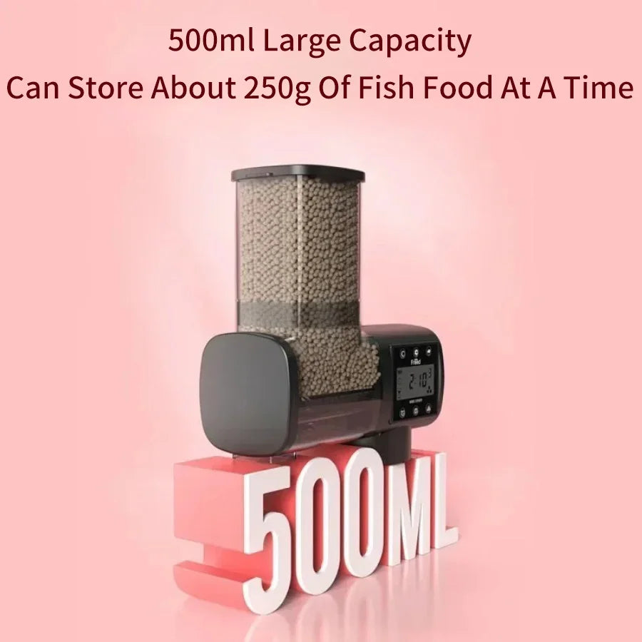 Aquarium Automatic Fish Feeder Fish Tank Feeder Intelligent Automatic Feeder Digital Timing Control Fish Aquarium Feeding