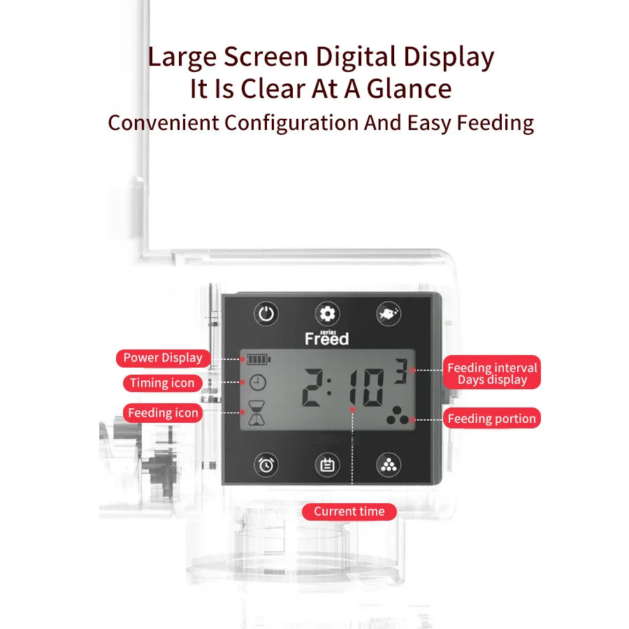 Aquarium Automatic Fish Feeder Fish Tank Feeder Intelligent Automatic Feeder Digital Timing Control Fish Aquarium Feeding