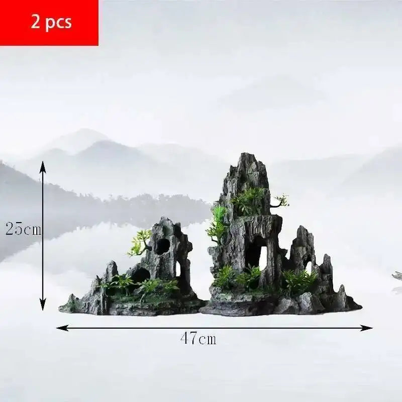 Large Fish Tank Decoration Resin Aquarium Decoration Rockery Landscape Accessories Fish Tank Aquarium Decoration Background